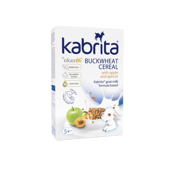 Griķu putra Kabrita® uz piena maisījuma pamata ar ābolu un aprikozi, 180g